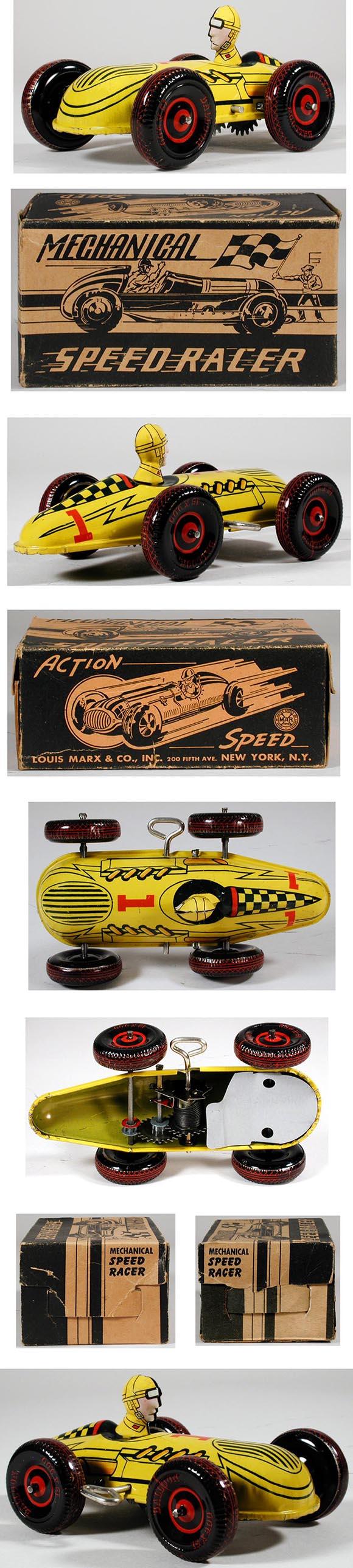 1950 Marx, Mechanical Speed Racer #1 in Original Box